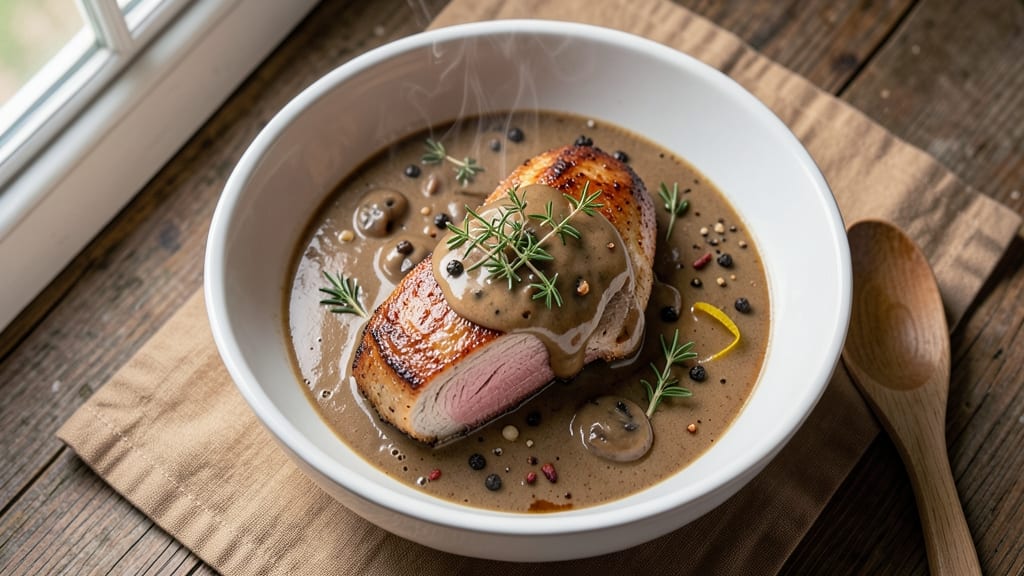 Slow Cooker Pork Chop Recipe with Cream of Mushroom Soup: Creamy Mushroom Gravy That Clings to Every Bite