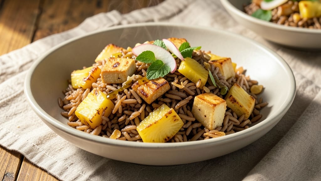 Brown Rice and Pineapple Recipe: Tropical One-Pan Fiesta With Sweet-Tangy Balance