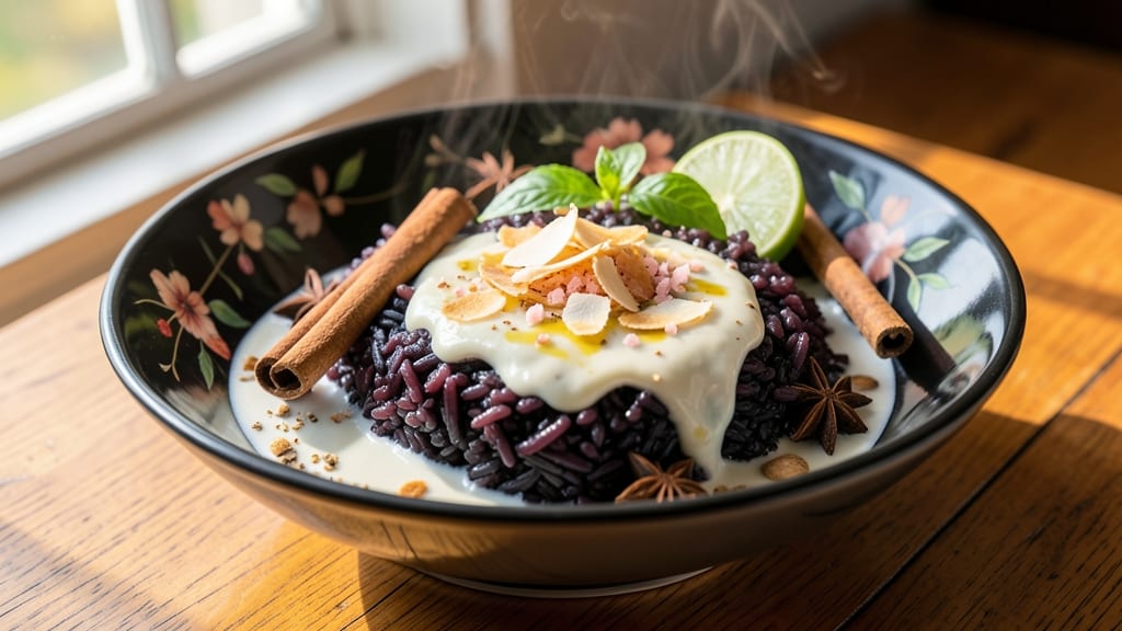 Black Sticky Rice With Coconut Milk Recipe: Fragrant Porridge With Toasted Spice Depth