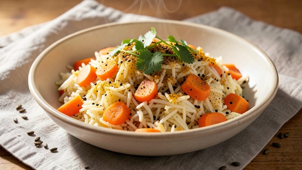 Carrot Rice Recipe Indian: Fragrant Turmeric and Cumin Infusion in One Pot