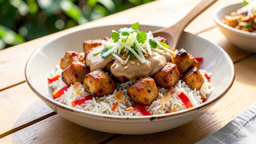Caribbean Fried Rice Recipe: Jamaican Jerk Spice and Peanut Butter Crunch