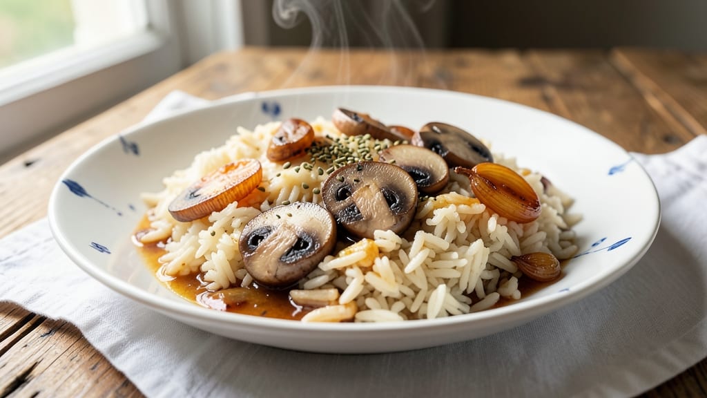 Canadian Rice Recipe: Smoky Celery Crown Over Creamy Grains