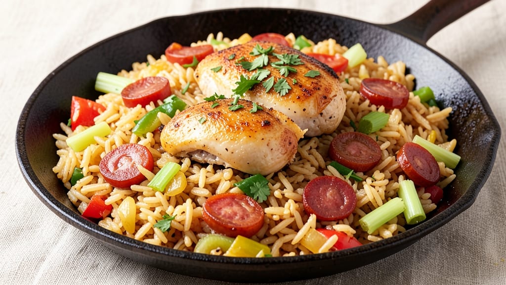 Carolina Gold Rice Jambalaya Recipe: Smoky Cajun Spice and Andouille Harmony