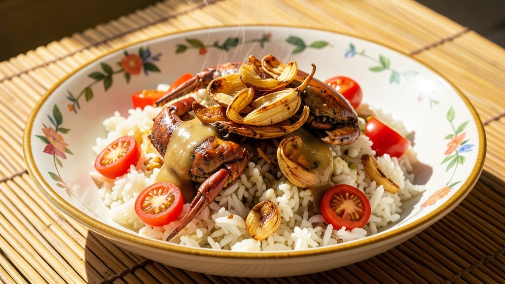Caribbean Crab Rice Recipe: Spiced Tomato and Lime Zest Harmony