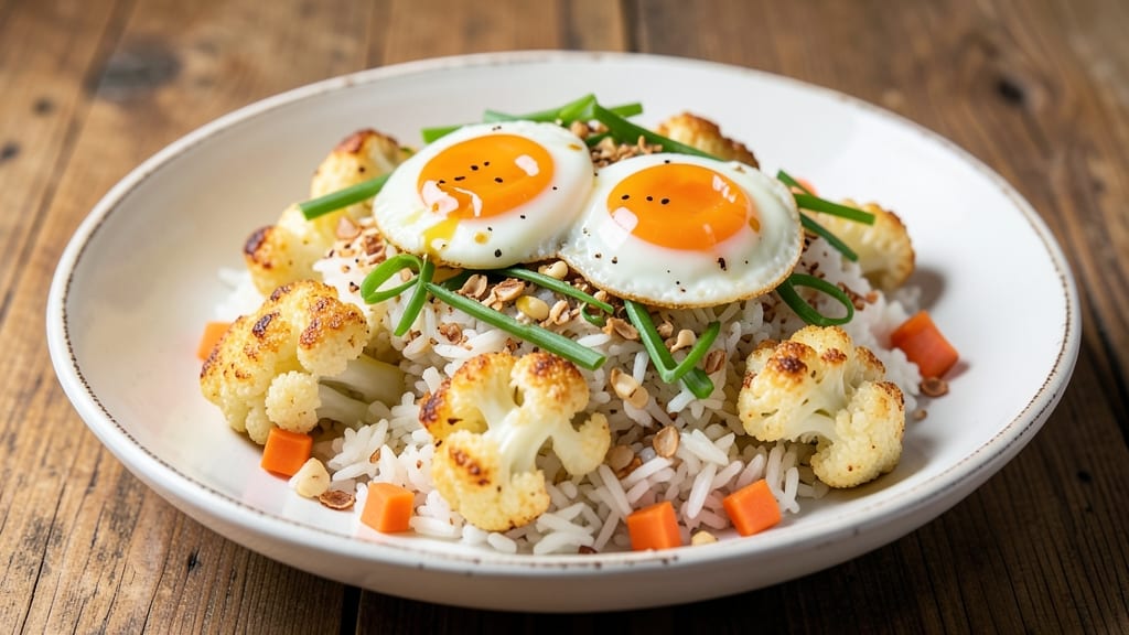 Cauliflower Fried Rice Recipe Using Frozen Cauliflower: Crispy-Texured One-Pan Meal in 20 Minutes