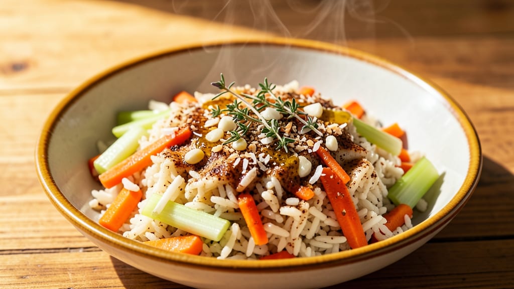 Carrot Rice Recipe Trinidad: Spiced Coconut and Celery Crunch Delight