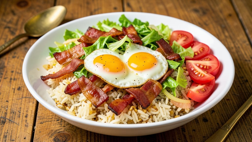 BLT Fried Rice Recipe: Smoky Bacon Crunch and Eggy Richness in One Pan