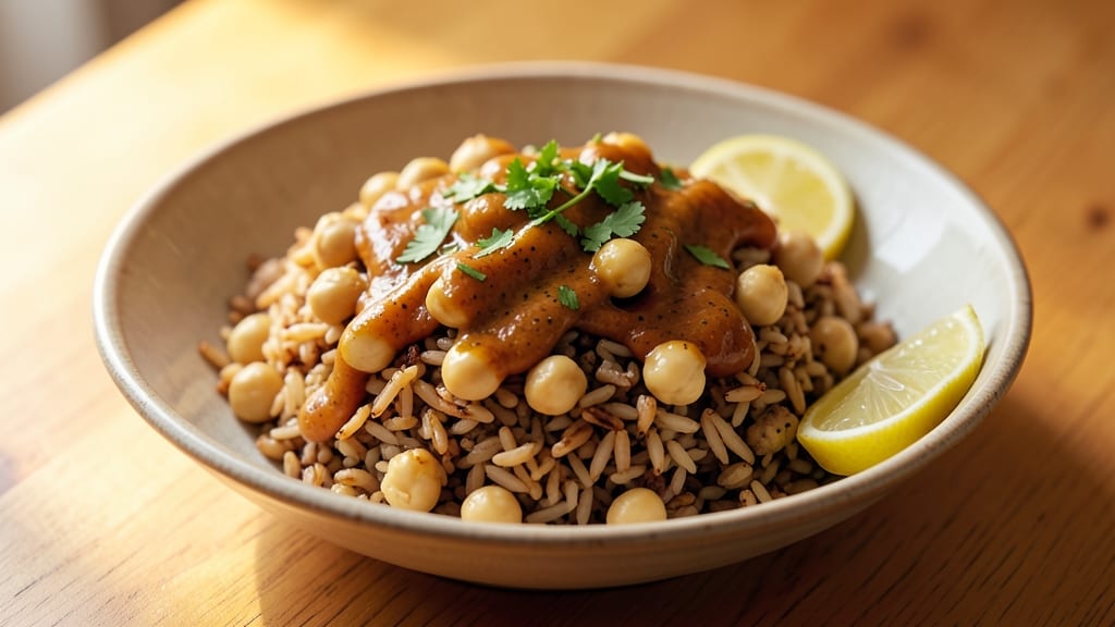 Brown Rice and Chickpeas Recipe: Protein-Packed One-Pot With Toasted Cumin Crunch