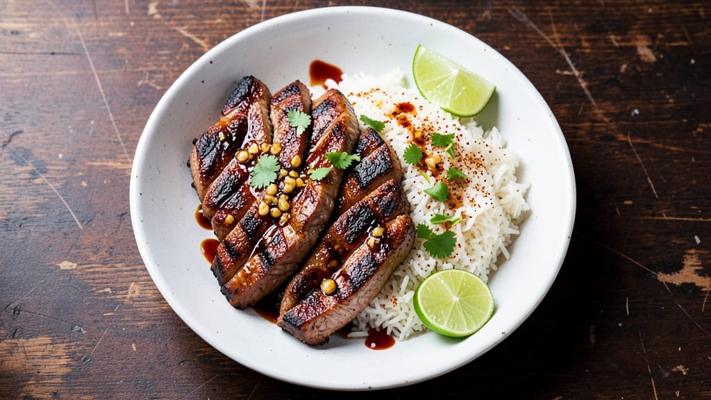Carne Asada and Rice Recipe: Sizzling Skirt Steak Over Cilantro-Lime Rice