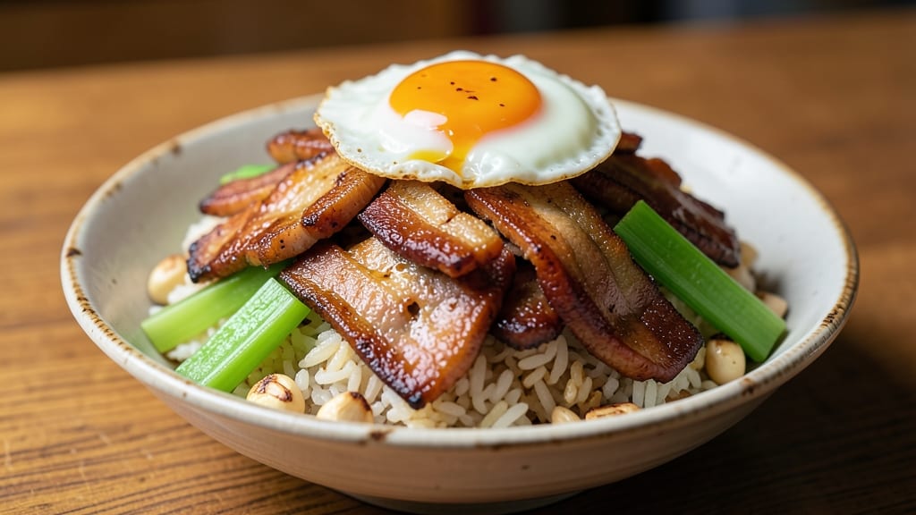 Bonchon-Style Fried Rice Recipe: Crispy Celery Crown and Eggy Richness