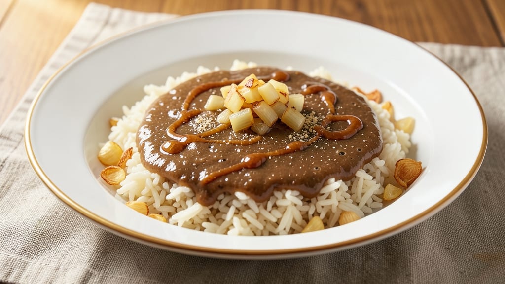 Brown Gravy and Rice Recipe: Savory Umami Crust Over Fluffy Grains