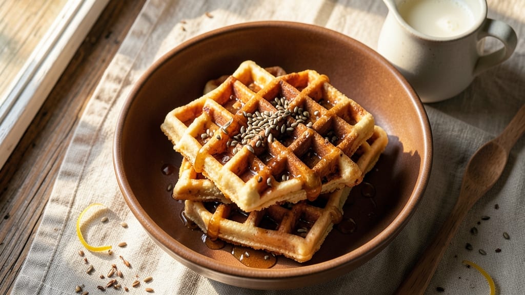 Brown Rice Waffle Recipe: Nutty Crunch and Fluffy Sweetness Stacked High