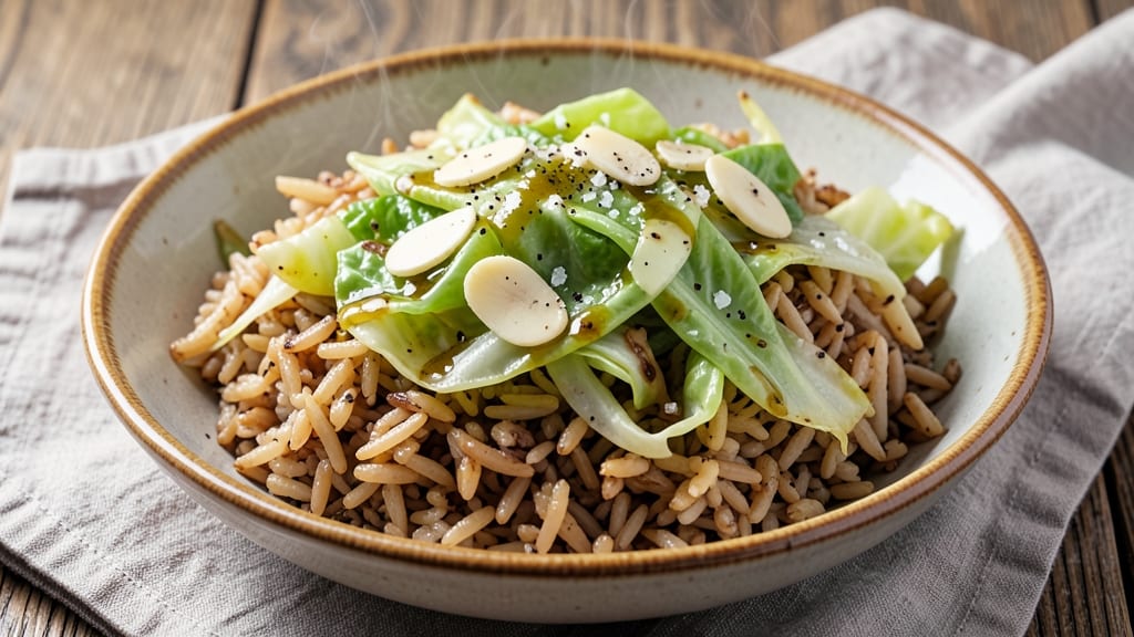 Brown Rice and Cabbage Recipe: Savory Garlic Butter Crunch in One Pan