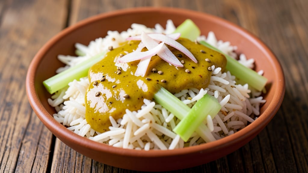 Celery Rice Indian Recipe: Toasted Spice and Celery Crunch Harmony