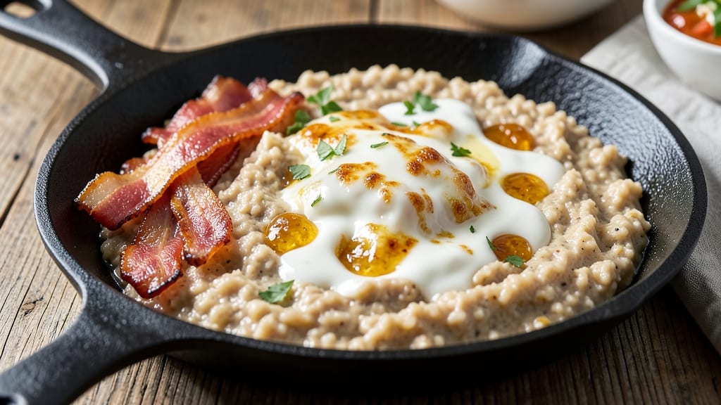 Carolina Gold Rice Grits Recipe: Smoky Bacon and Cheese Elevation