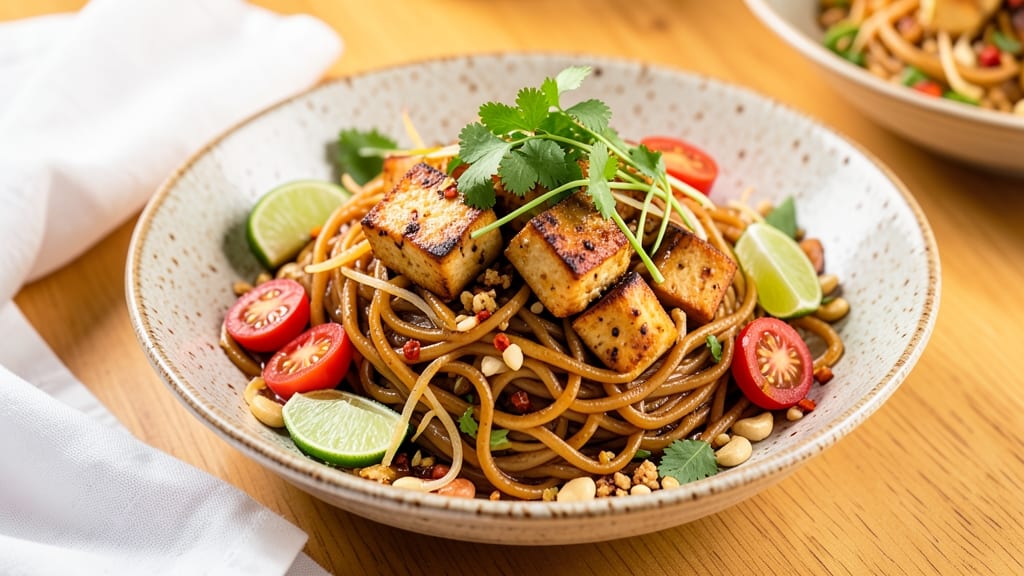 Brown Rice Pad Thai Noodles Recipe: Tamarind-Kissed Balance of Nutty Grains and Crispy Tofu