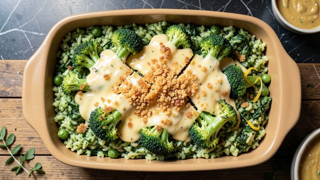 Broccoli Green Rice Casserole Recipe: Crispy Top, Creamy Cheese Harmony