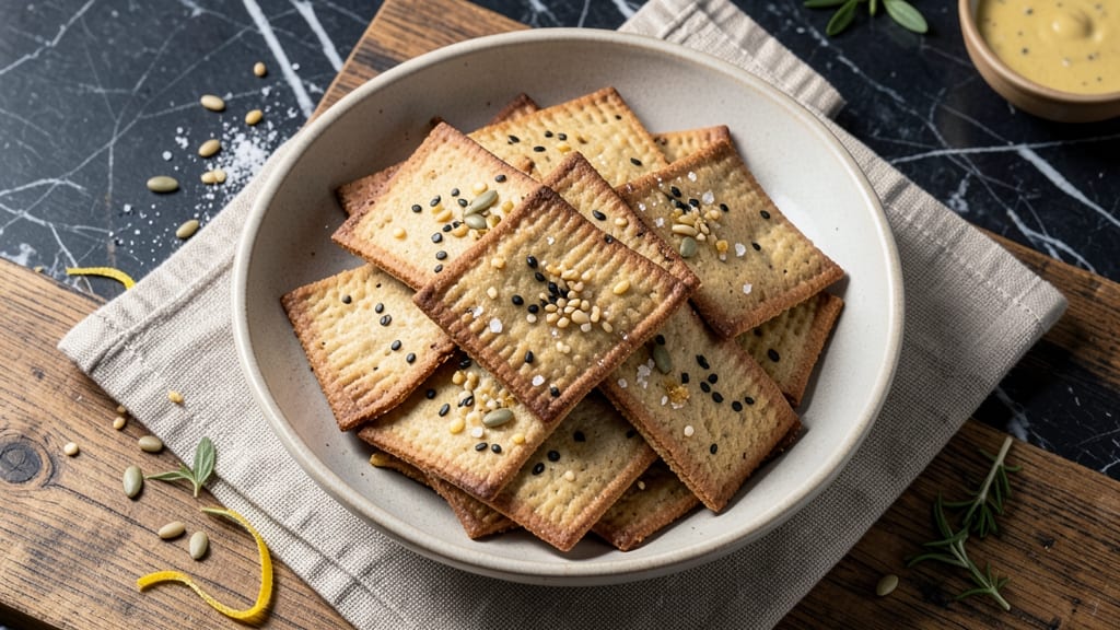 Brown Rice Flour Crackers Recipe: Crispy, Seed-Studded Crunch in 10 Minutes