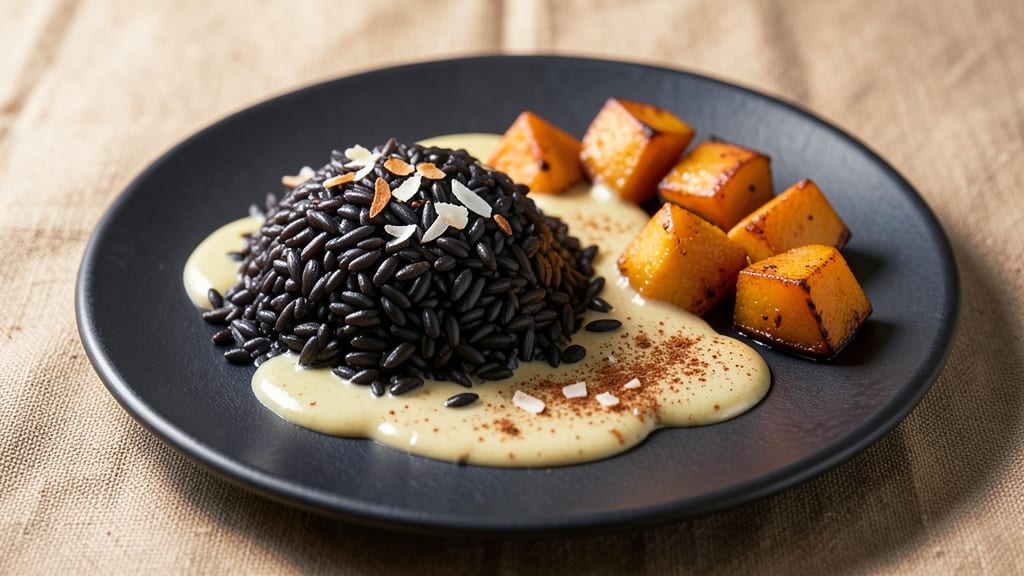Black Rice and Butternut Squash Recipe: Vibrant Purple and Sweet-Spiced Harmony