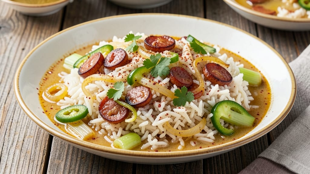 Carolina Plantation Rice Recipe: Smoky Sausage, Celery, and Peppers One-Pot Magic