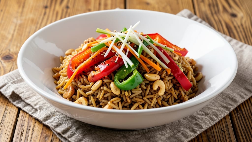 Cashew Fried Rice Recipe: Nutty Creaminess With Crispy Veggie Bites