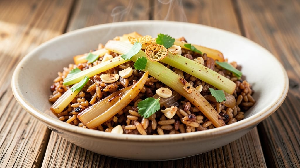 Brown Rice One Pot Recipe: Smoky Cumin and Celery Crown Crunch