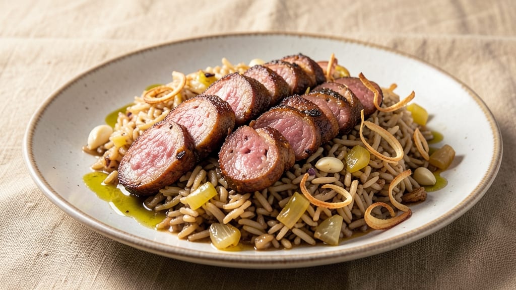 Brown Rice and Sausage Recipe: Smoky Sausage-Studded One-Pan Meal