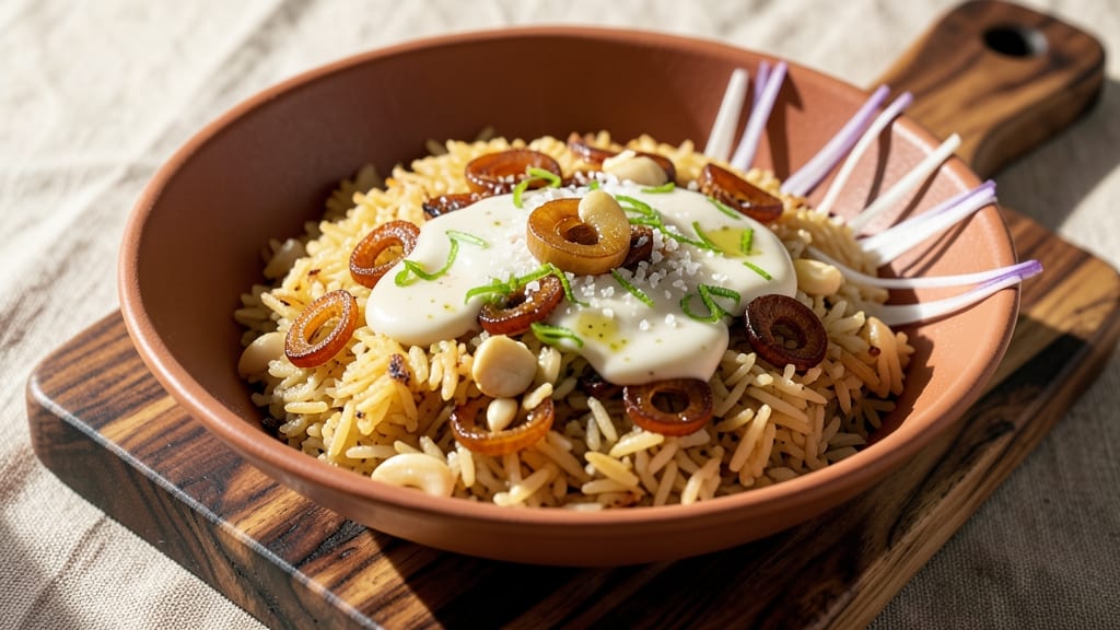 Bobby Flay's Crunchy Rice Recipe: Golden Crispy Top Over Creamy Coconut Base