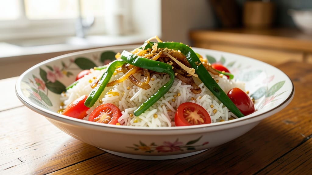 Capsicum Rice Recipe in Tamil: South Indian Spice Symphony with Crispy Veggies