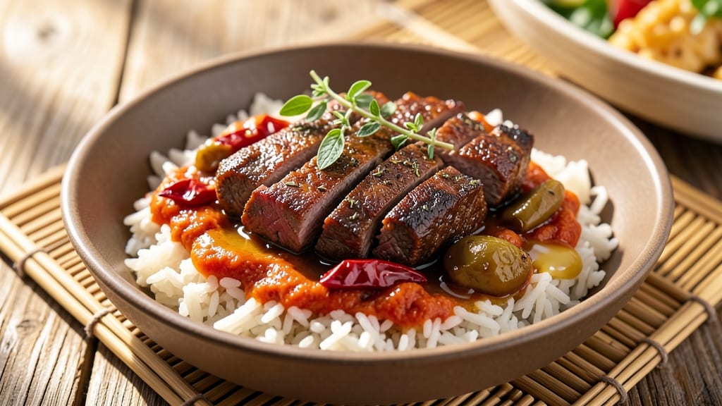 Bully Beef and Rice Jamaican Recipe: Spiced Jerky & Coconut Milk One-Pot Feast