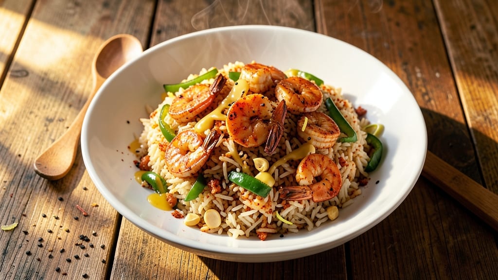 Cajun Shrimp Fried Rice Dinner Recipe: Spicy Garlic Butter Shrimp in One-Pan Magic