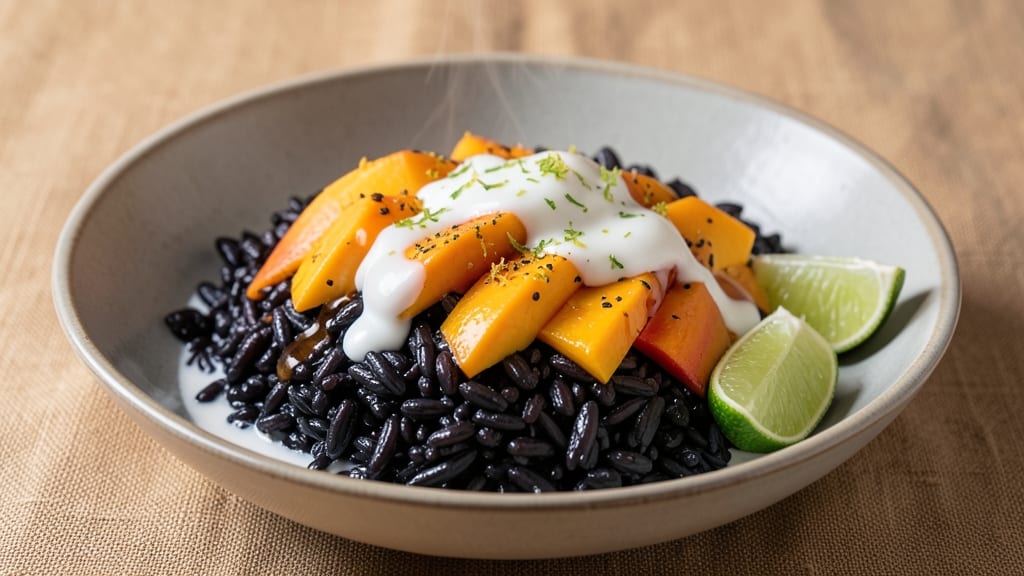 Black Sticky Rice With Mango Recipe: Tropical Sweetness Meets Silky Grain