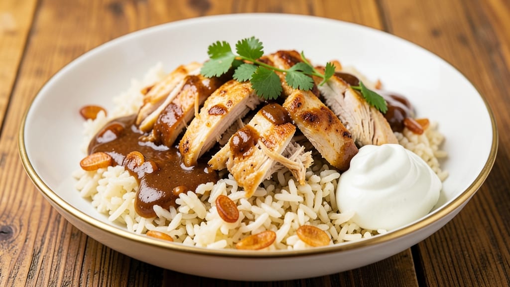 Buffalo Chicken Rice Recipe: Crispy Celery Crown Over Tangy Shreds