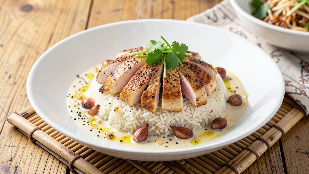 Buro Rice Recipe: Fragrant Jasmine Rice with Toasted Garlic and Shredded Chicken