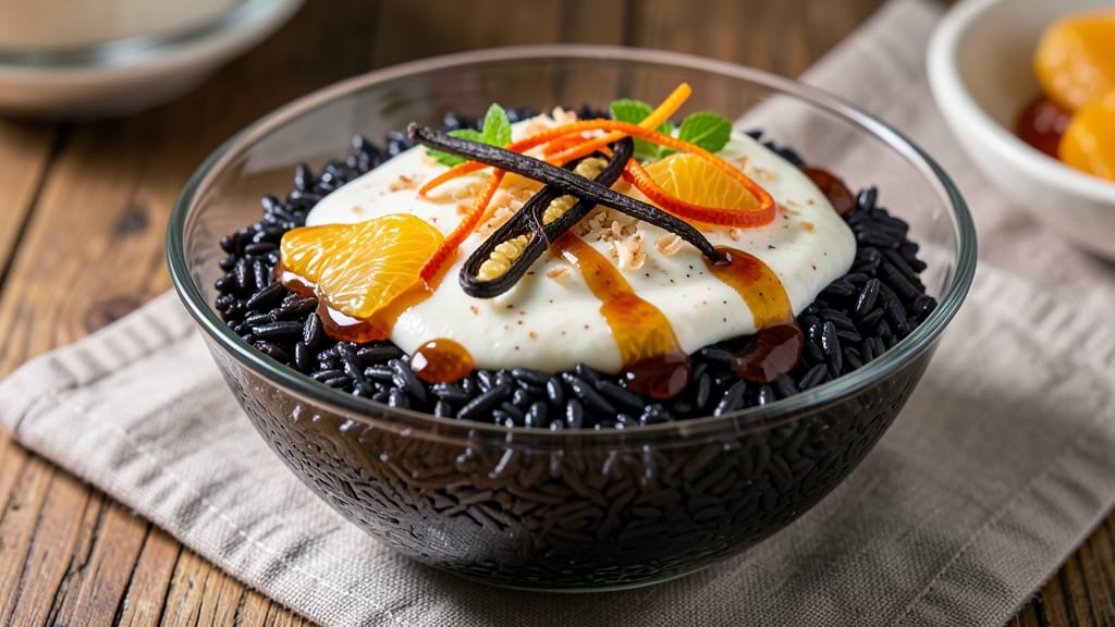 Black Rice Dessert Recipe: Deep Purple Grains With Vanilla-Orange Zing