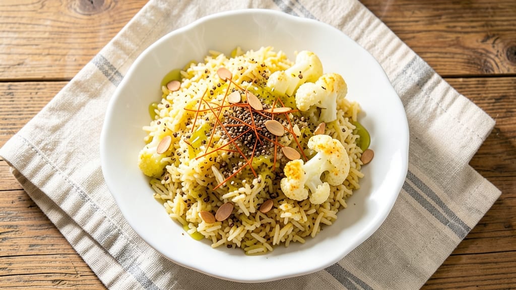 Cauliflower Basmati Rice Recipe: Fragrant Saffron-Infused Grain Bowl