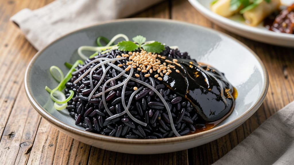Black Rice With Squid Ink Recipe: Deep Purple Grains and Silky Ink Swirls