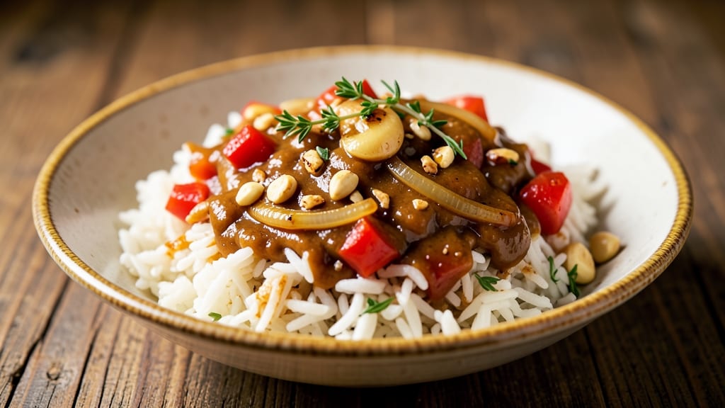 Cameroon Fried Rice Recipe: Smoky Peanut Butter and Tomato Heat