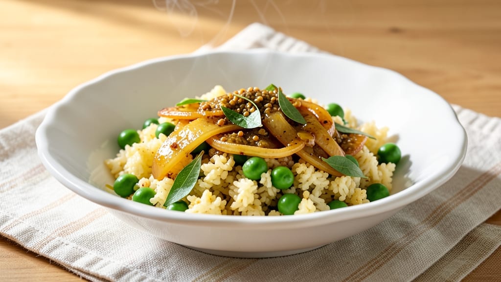 Cauliflower Rice and Peas Recipe: South Indian-Style Spice Infusion in One Pot