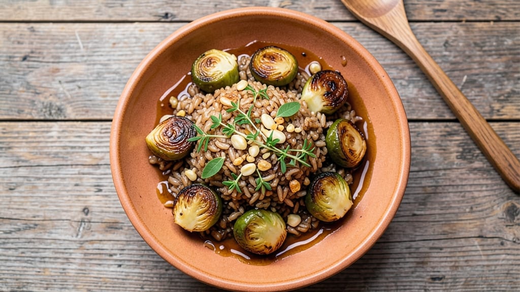 Brussels Sprouts and Wild Rice Recipe: Crispy Roasted Greens With Nutty Grains
