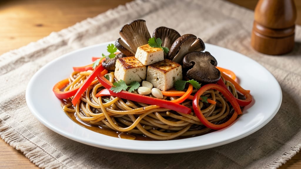 Brown Rice Noodles Recipe: Vegetarian Umami-Packed Stir-Fry With Crispy Edges