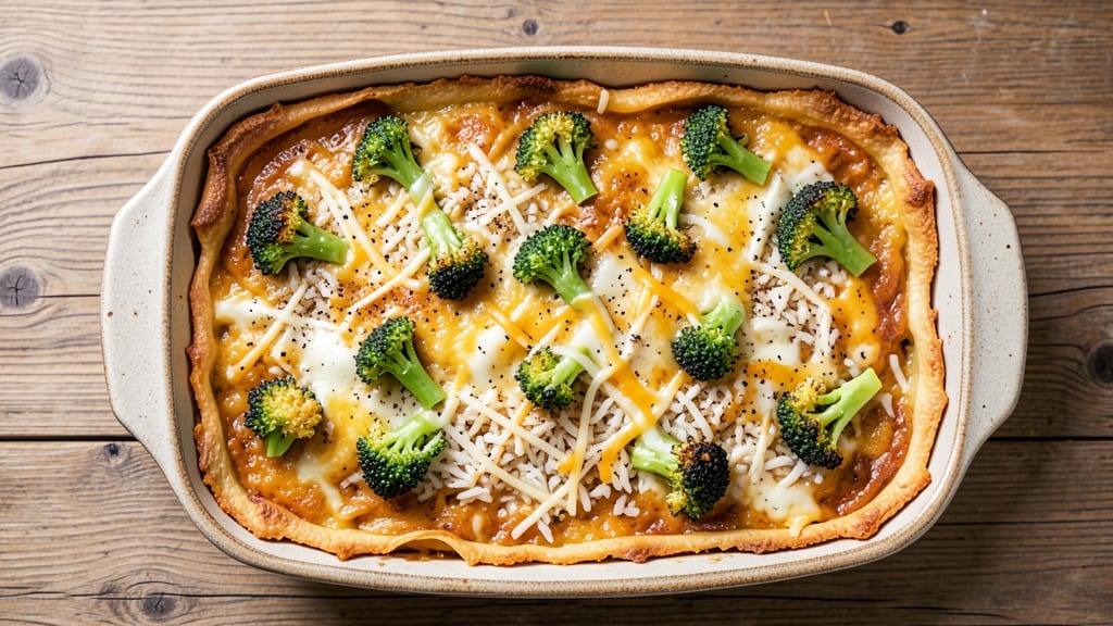 Broccoli Rice Casserole Recipe: Campbell's Classic With Melty Cheese Top