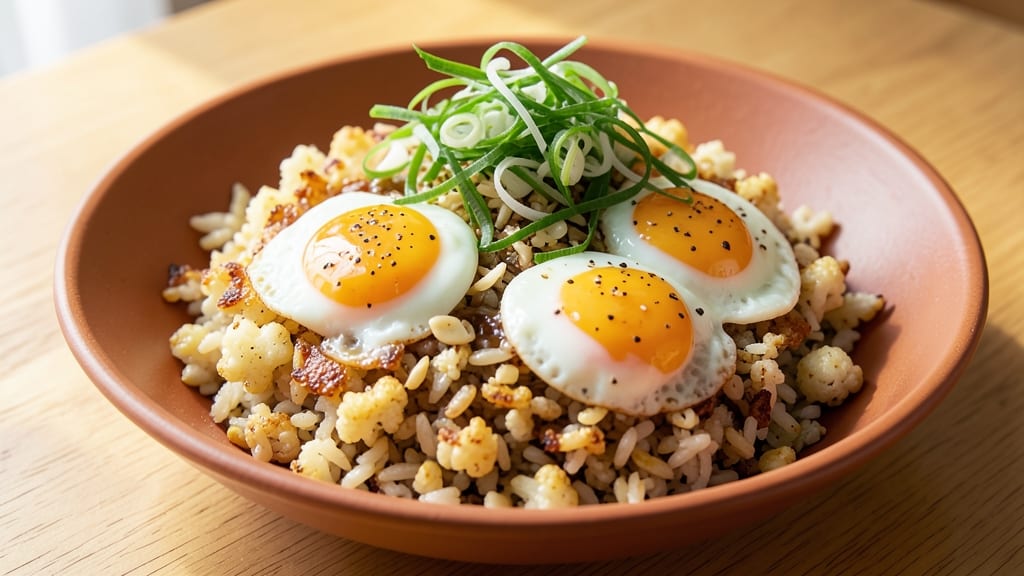 Cauliflower Egg Fried Rice Recipe: Crispy Rice and Silky Scramble Fusion