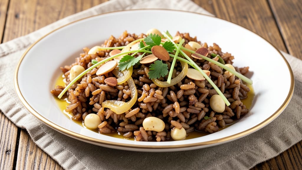 Brown Rice Pilaf With Orzo Recipe: Toasted Celery Crunch Over Nutty Grains