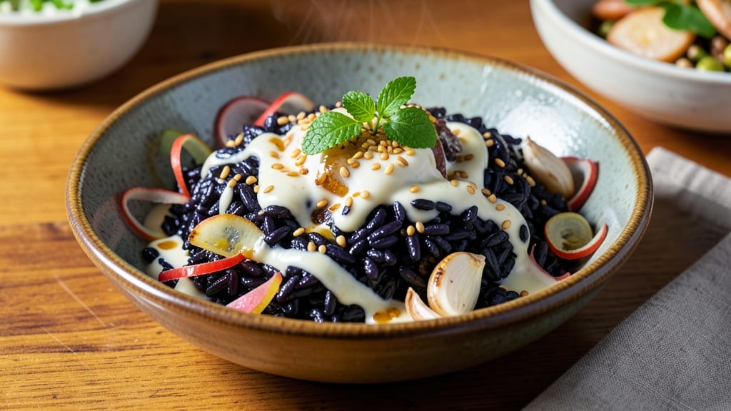 Bolay Black Rice Recipe: Deep Purple Grains with Toasted Sesame Crunch