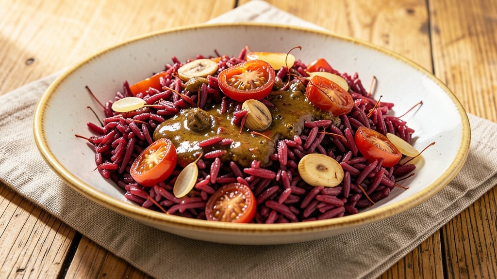 Camargue Red Rice Recipe: Provençal Tomato-Saffron Flavor in One Pot