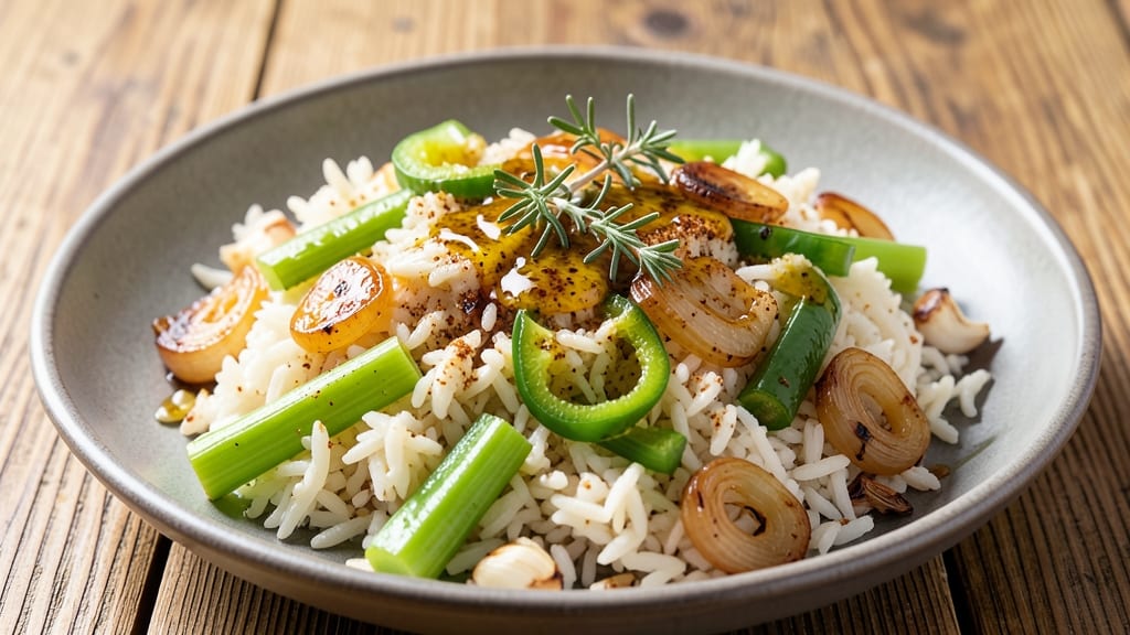 Cajun Spiced Rice Recipe: One-Pot Smoky Heat With Toasted Celery Bites