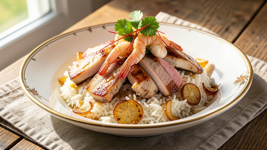 Blue Sky Imperial Rice Recipe: Toasted Celery Crunch Over Savory Shreds