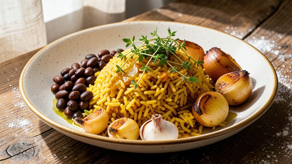 Caribbean Yellow Rice And Beans Recipe: Turmeric-Infused Boldness With Toasted Spice Crunch