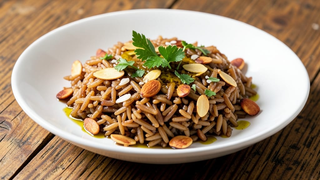 Brown Rice With Almonds Recipe: Toasted Nutty Crunch in 25 Minutes
